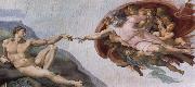 Michelangelo Buonarroti Creation of Adam oil painting artist